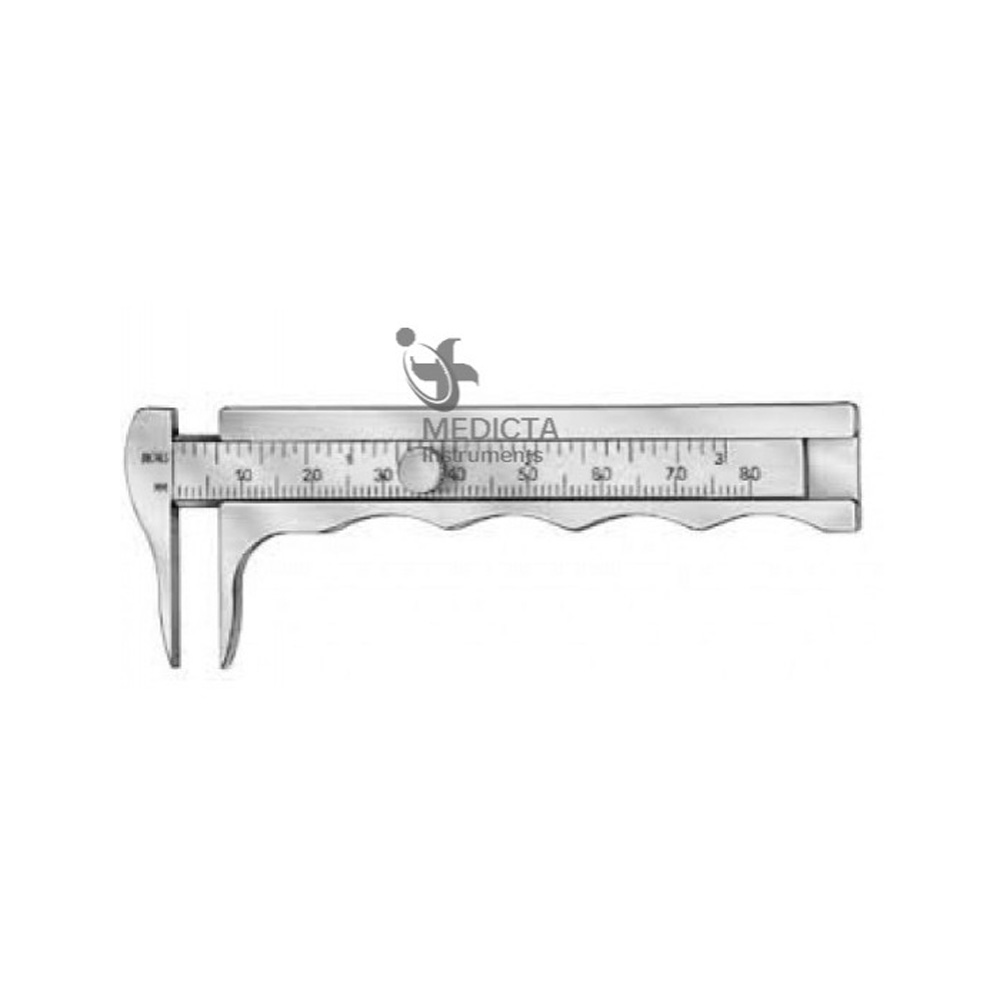Fliyeong Vernier Caliper Mini Single Scale Vernier Caliper Portable Copper Ruler Callipers Measurement Tool for Measuring Gemstones and Jewelry 1 Pcs